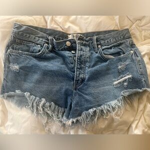 Free people Denim Frayed Hem Women Shorts